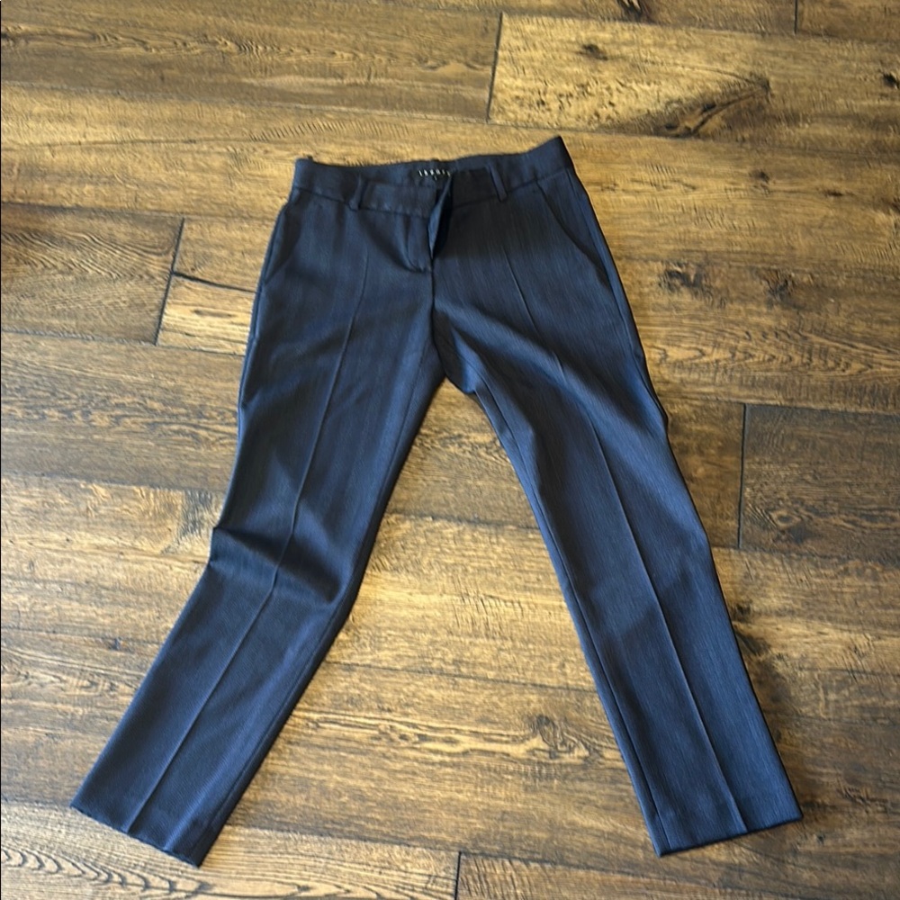 Theory Black Tailored Trousers with Straight-Leg Silhouette
